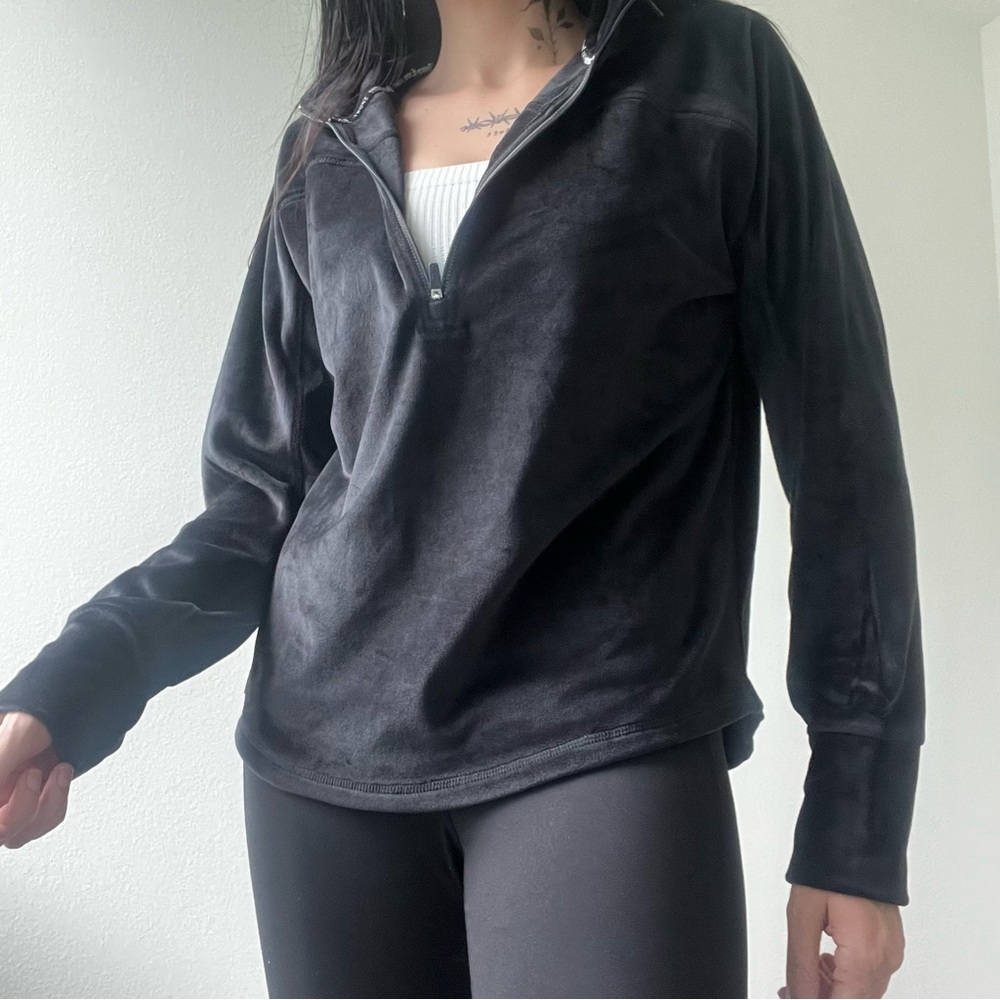 nwot black juicy couture sport 1/4th zip pullover